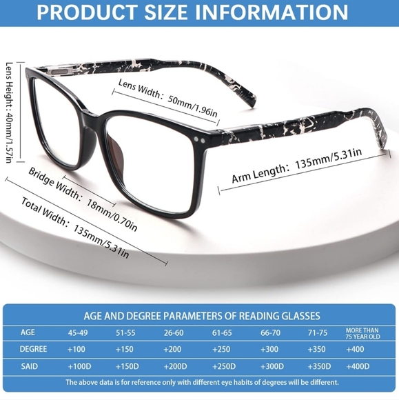 💚 New Brown Reading Glasses +1.75 - Picture 4 of 5